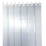 CASA-NEST 6 Strips PVC Thick AC Curtain-,1MM Thickness Transparent Curtain, Size - 48 inch Wide x 8 ft Long,for Offices, Shop, Entrance Area, Industrial Usage