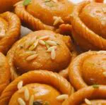 LANDMARK Sweets Chandrakala Sweet Pure Freshly Mithai Perfect for Holi Diwali Dussehra Festival Pooja Bhog