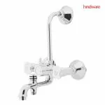 Hindware Lyra F920039CP 3-in-1 Brass Wall Mixer for Bathroom (Chrome Finish)