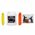 Indopower Ff620-DASHBOARD SHINER 5ltr+2PC CAR MICROFIBER CLOTH YELLOW + ORANGE)+ Tubelass smart Panchar Kit