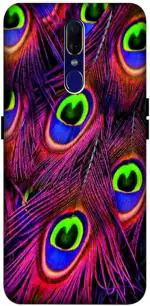 SARTOOLIYA Oppo F11 Multicolor Plastic Mor Pankh Wallpaper Printed Water Proof Back Cover