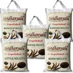 Siridhanya Millet Unpolished and Organic Kodo, Little, Barnyard, Foxtail and Browntop 920gm Each Mixed Millet, Gwt. 5Kg, (Pack of 5)