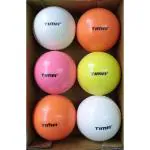 Tima Multicolor PVC Rubber Cricket Synthetic Ball for Training and Coaching (Pack of 6)