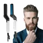FRESTYQUE - Electric Beard Straightener Hair Comb Curly Hair Straightening Beard Straightener for Men, Hair Straightener Brush,Electric Hair Straightening Brush Modelling Comb for Men