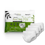 CareDone Disposable White Period Panties for Sanitary Protection for Women, Day and Overnight Panties for Regular Flow Up to 12 Hours Protection, Sanitary Pads Pant Style. (L, 4)