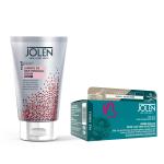 Jolen New York Lumeric B3 Hair Removal Cream (Peach) 50g & Creme Bleach with Clay & Aloe 40g - Combo
