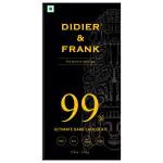 Didier & Frank Chocolate 99% Ultimate Dark Chocolate 100g, No Added Sugar ( Keto,Vegan)