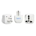Ceptics India to USA, Japan, Philippines & More (Type B) Travel Adapter Plug - CE Certified - RoHS Compliant - White Color - 3 Pack (GP-5-3PK)