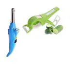 First Front Dolphine Shape Electric Gas Lighter With Steel Blade Plastic Body Bhindi Cutter and Multicolour, Pack of 2