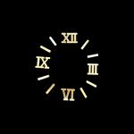 BanteyBanatey Golden Acrylic Roman Numbers/Numerals/Digits for Clock Making in Resin Art, MDF Craft, Decoupage Craft, DIY Craft As a Clock Accessory Numbers with Dash (4 Numbers and 8 Dash)