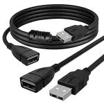 HarLiv USB 3.0 Male A To Female A Hi-Speed 480Mbps Extension Cable For Laptop/PC/Mac/3.3 feet)