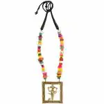 Shilpogram Brass Multicolor Dokra Jewellery Ganesh Dhokra Necklace For Women
