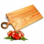 ADA Pine Wood Chopping Board with Handle, Wooden Kitchen Cutting Board, Vegetable Carving Board for Kitchen - Size (45.5 x 20 x 2cm)