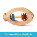 Fish Shaped Neem Wooden Rattle (0-2 years)