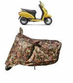 Skyclun Presents  Dustproof & Water Resistant Bike Cover Compatible with Honda Activa 5g All Season Protection (Military Color)
