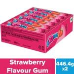 Boomer Chewing Gum, Strawberry Flavoured Bubble Gum, 18.6 g ( Pack of 24x2)