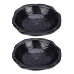 e kysa Multipurpose Bowls dinnerware, Black Color, Set of 2