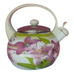 MISUSHITA Enamel Tea Kettle/Hot Water Kettle/Compatible with Induction Cooktops and Gas Stove