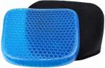 FIVANIO Gel Orthopedic Seat Cushion Pad for Car, Office Chair, Back / Lumbar Support (Blue)