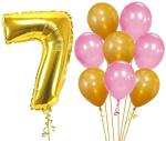FANEX Solid Latex Number and Metallic Color Balloon (Pack of 21)