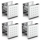 Thoisewelt Silver Brass Wall Mounted Body Jet Massage Rain Shower (Pack Of 4)