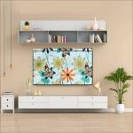 Aavya Unique Fashion Multicolor Polyester, Pvc Material Monitor Tv Cover - 55 Inch Display Size