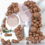 RG Accessories Brown Rubber Solid Balloons Garland Kit For Party Decorations Balloon (Pack Of 51)