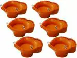 3A BRIGHT Water Sensor Diya No Electricity Needed, Artificial Flameless Candle Best for Decorations for All Occasions Navratri Diwali Wedding Party' and Puja (6-Diya)
