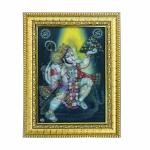 Hawai Lord Shiva Photo with Engineered Wood Home Décor Religious Photo Frame for Worship Use, 8.5x7 inch, SFDI00659_3DGLDFRM5/7