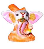 ATUT Ganesh Murti in Unique Style in Medium Size, Made up of PVC, Unbreakable - 18 cm