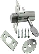 CRUST Anti Rust Door Tubewell Mortise Lock Latche with Key and Screw (Silver, Stainless Steel)