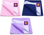 naughty baby Fleece Baby Bed Protecting Mat Combo (Royal Blue, Pink, Purple, Small)