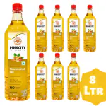 Pinkcity Wellness Groundnut Oil 8 Litres ( Pack of 8 ) | Peanut Oil | Wood Pressed | 8 x 1 Litre Bottle