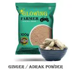GLOWING FARMER Ginger Powder | Adrak Powder | Sonth Powder 100g