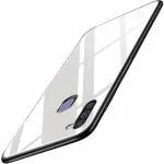 Mcase Glass, Silicon White Back Cover For Samsung Galaxy A11