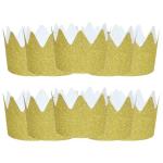 Festiko Gold Glitter Party Crowns (48 Pcs), Theme Birthday Supplies, Return Gifts For Kids, Gift Accessories, Party Items, Paper Party Crowns, Caps, Hats, Party Wearables