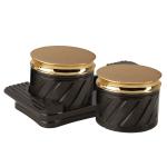Selvel Airtight Storage Jars and Containers, Plastic Containers for Kitchen Storage, Airtight Containers Storage, Kitchen Container Set, Storage Containers, Kitchen Organizer (Black)
