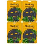 Masking Charcoal Bamboo Facial Sheet Mask Skin Detox and Cleansing Moringa, Mint & Charcoal Sheet Mask for Women Men 25ml Each Pack of 04