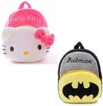 ZEDDLE Multicolor kids Bag hello kitty & batman Plush Bag - 5 L