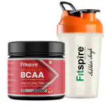 Fitspire Super Gold BCAA | 5.2g BCAAs in 2:1:1 Ratio| Muscle Recovery & Endurance | Pre & Post Workout | Free Juicer (Mix Fruit, 250gm)