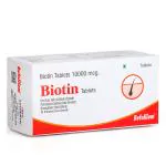 Refollium Biotin 10000 mcg Maximum Strength For Hair Growth ,Skin and Nails for Men & Women (30 No)