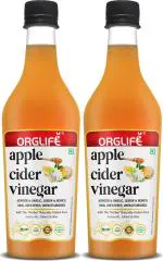 Orglife Apple Cider Vinegar With Garlic Ginger Lemon Honey, 500 ml Each (Pack Of 2)
