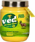 Ved-A2 Premium A2 Gir Cow Cultured Ghee 1000 Ml Glass Bottle | Bilona Method | Curd-Churned | Pure, Natural, Healthy & Lab Tested | Grass-Fed Cultured Ghee