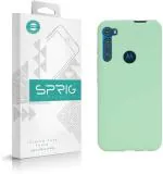 Sprig Liquid Silicone Green Back Cover For Moto One Fusion Plus, One Fusion Plus