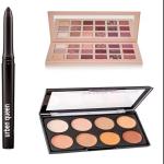 URBEN QUEEN-KAJAL & NUDE Edition eye shadow palette & contour highlighter concealor (3 in 1 ) ( 3 items )