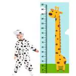 WENS Vinyl Cute Giraffe Height Measurement Removable Wall Sticker 150 x 61 cm (WHC1068)