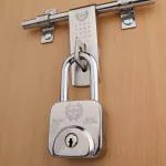 Harrison Padlocks/Square Padlock 60mm 11 Pin with 3 Computerised Keys CX-3000-0596 Pack of 1/ Mild Steel Material/Stainless Steel Finish/Door Lock, Shutter Lock, Godown Lock, gate Lock