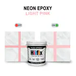 Hiifix Heavy Epoxy Grout for Tiles Gap Filling and Waterproofing for Home Use, Tile Grout and Sealant for Tiles (Light-Pink)
