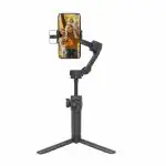 Digitek (DSG-009F AI) 3 Axis Smartphone Gimbal with Wide Angle and AI Face Tracker - Telescopic Rods & External Microphone Support - Lightweight and Compatible with Smartphones
