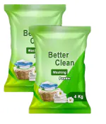 Sticky Detergent Powder | 4 kg Pack | Laundry Detergent For Bright and Dazzling White Clothes | Machine & Bucket Wash (Green) (PO_2)